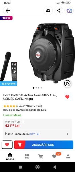 Vand boxa portabila Akay